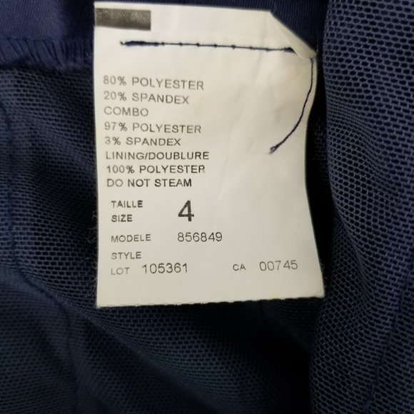 JS Collections Navy Tiered Satin Sheath Dress 4 - Picture 12 of 13